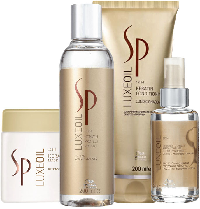 Kit SP System Professional Luxe Oil Keratin Restore Mdio (4 Produtos)