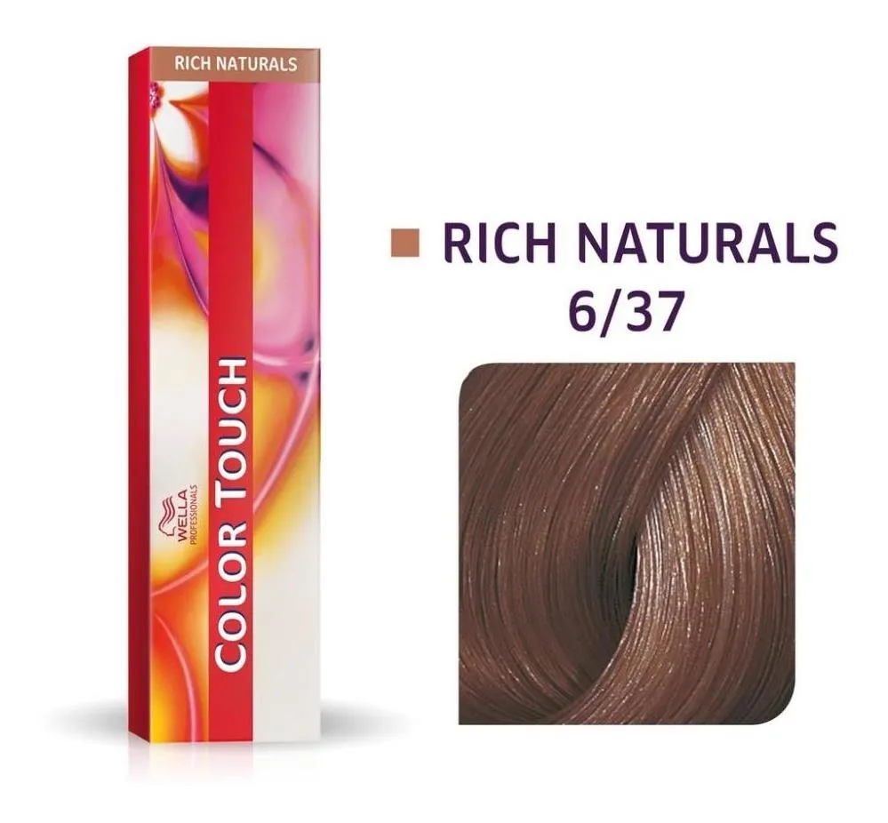 Tonalizante Wella Color Touch Louro Escuro Dourado Marrom 6/37 - 60 G