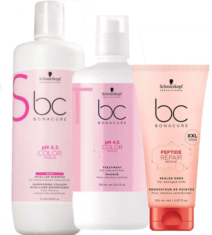 Kit Schwarzkopf Professional BC Bonacure pH 4.5 Color Freeze Salon Trio (3 Produtos) 