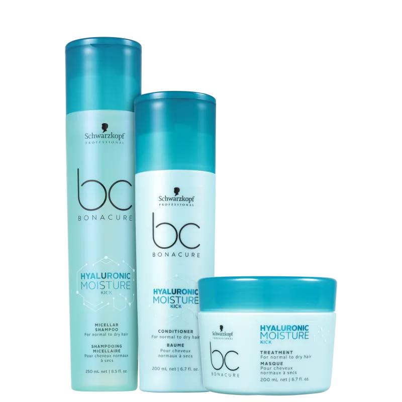 Kit Schwarzkopf Professional BC Bonacure Hyaluronic Moisture Kick Trio (3 Produtos)