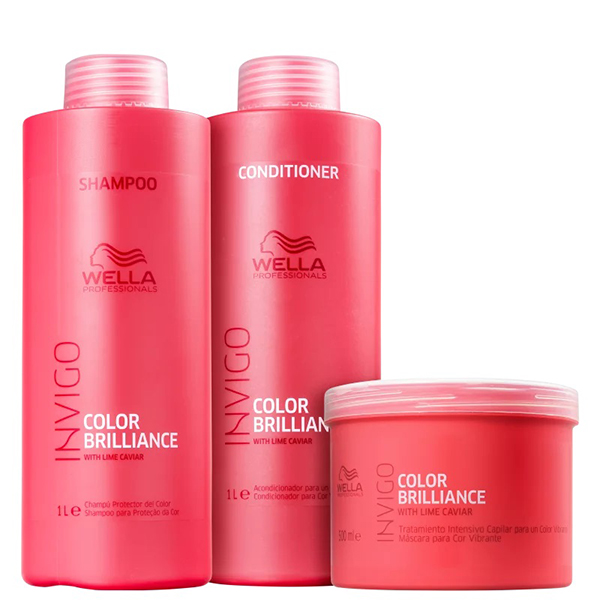 Kit Wella Invigo Color Brilliance Salon Trio (3 produtos)