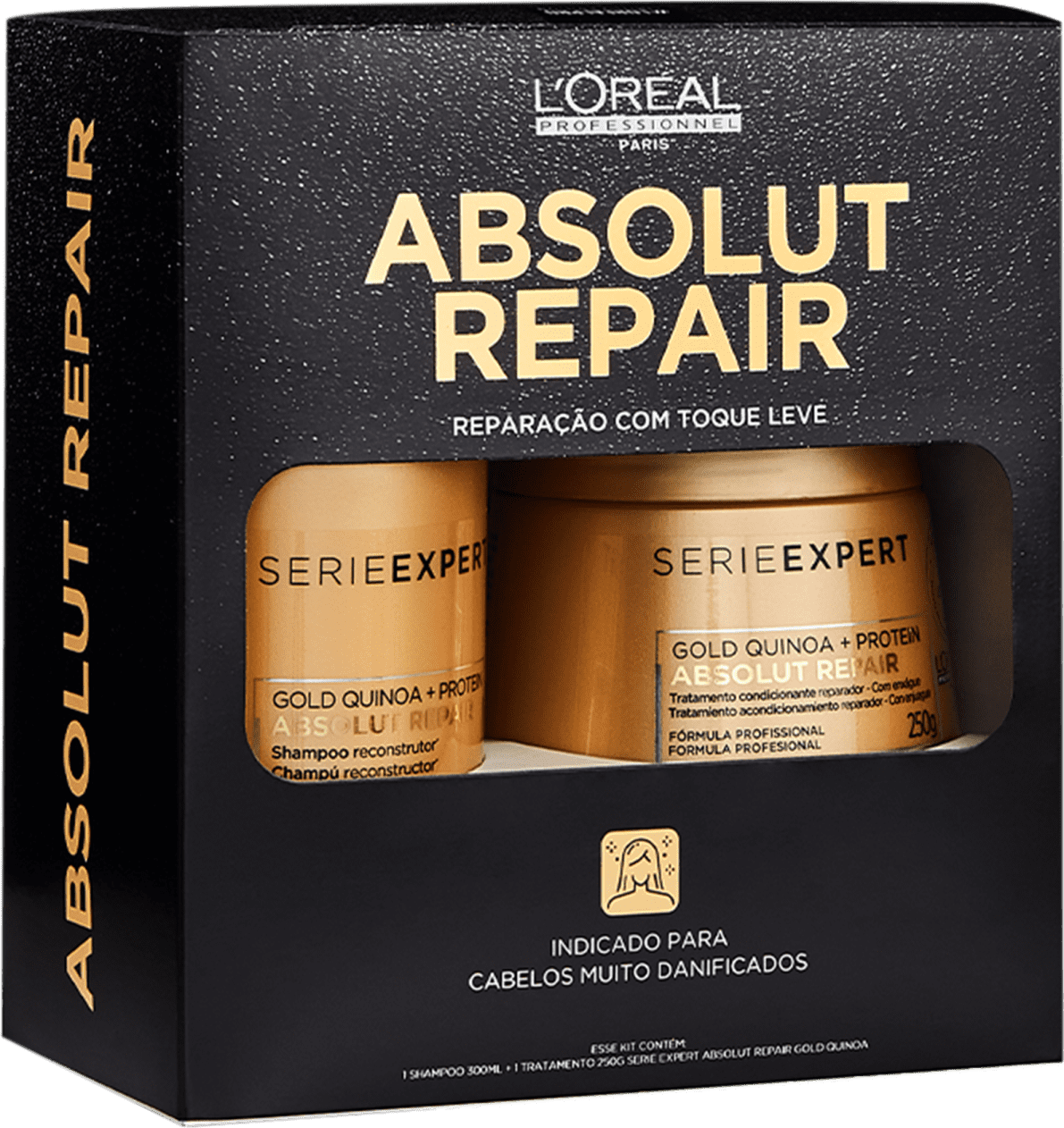 Kit-Loreal Professionnel Absolut Repair Gold Quinoa + Protein Box (2 Produtos)