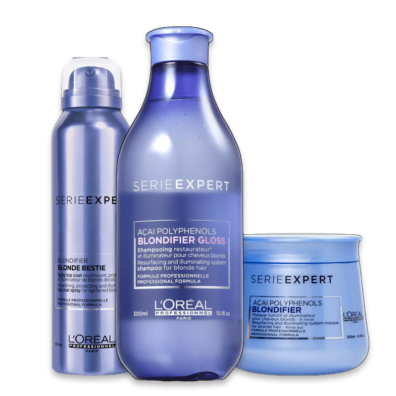 Kit Loreal Professionnel Serie Expert Blondifier Gloss Masque (3 Produtos)