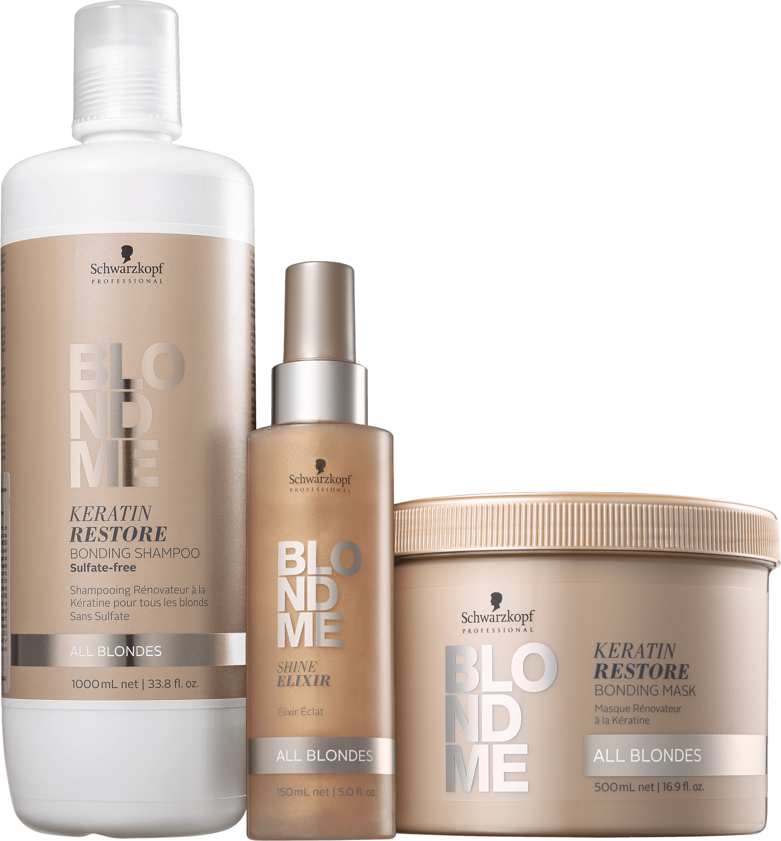 Kit Schwarzkopf Professional BlondMe Reconstruo e Brilho Mximo (3 Produtos) 