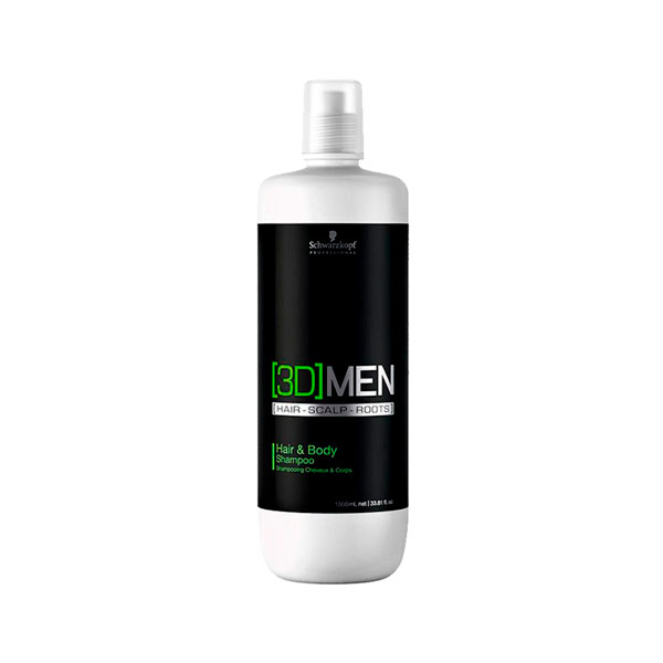 Shampoo 3D Men Cabelo E Corpo 1 Litro  Schwarzkopf