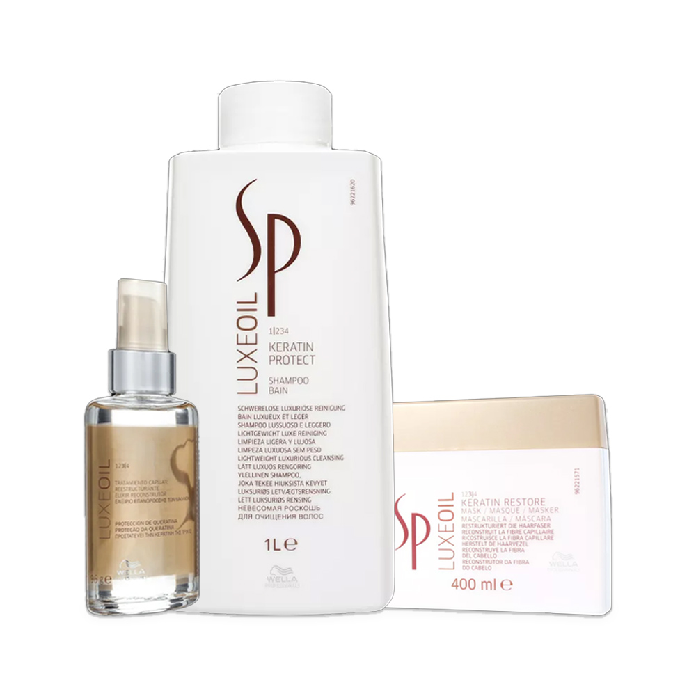 Kit SP Luxe Oil Keratin Restore 2 Produtos + leo 100ml 