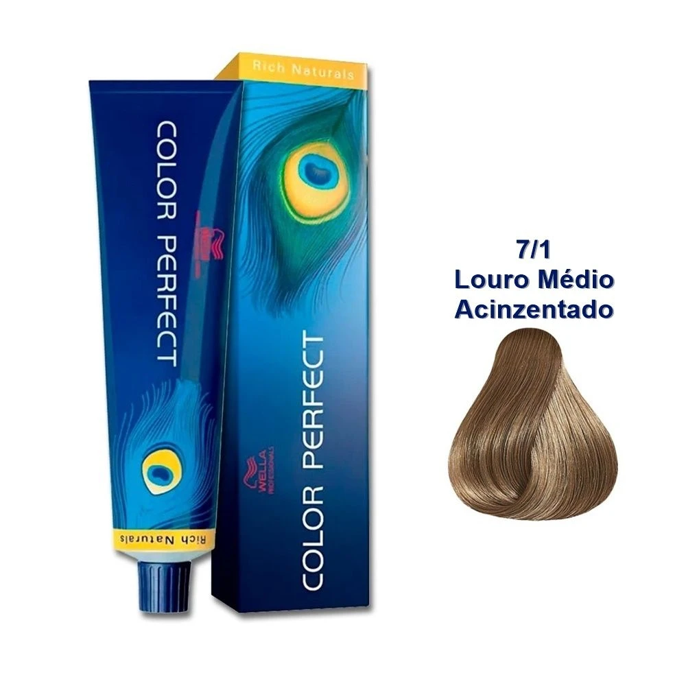 Colorao Wella Louro Mdio Cinza 7/1 - 60 G