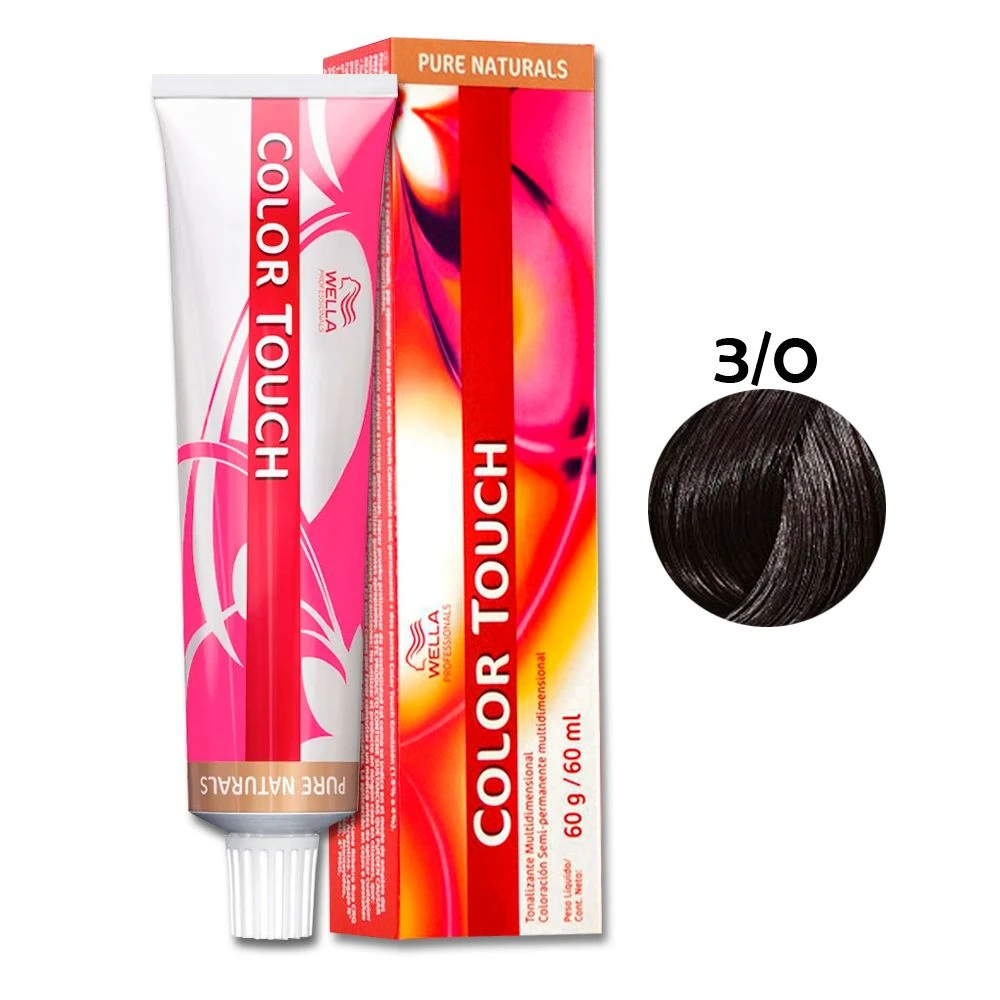 Tonalizante Wella Color Touch Castanho Escuro Natural 3/0 -60 G