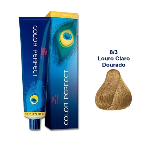 Colorao Wella Louro Claro Dourado 8/3 - 60 G