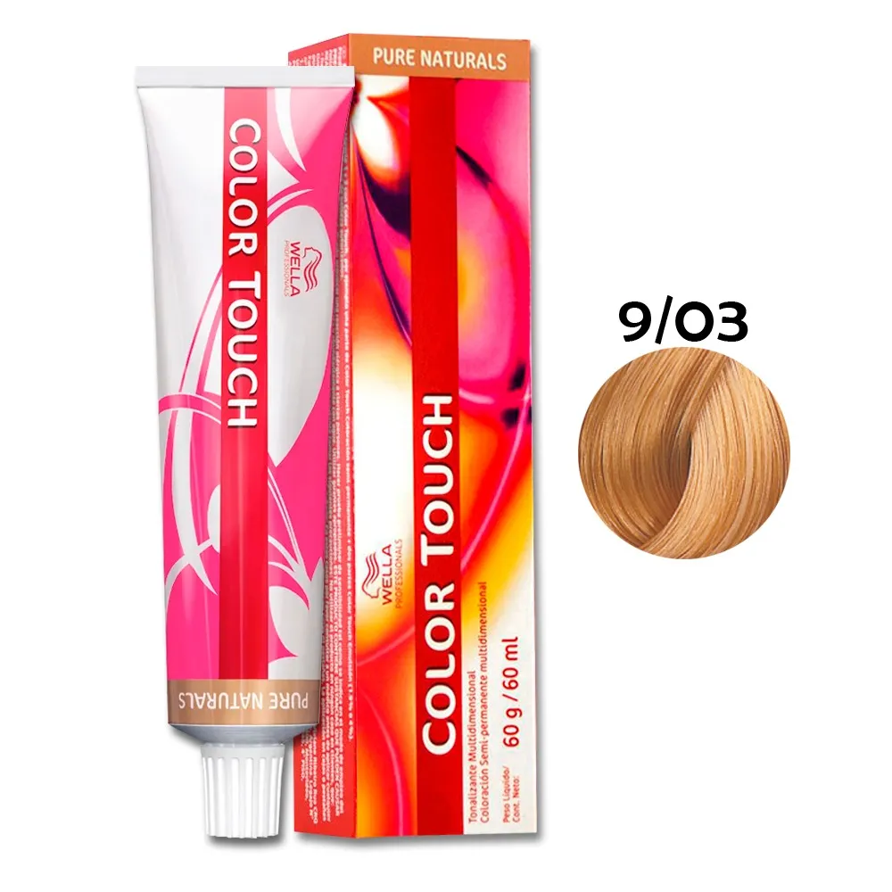 Tonalizante Wella Color Touch Louro Ultra Claro Natural Dourado 9/03 - 60 G