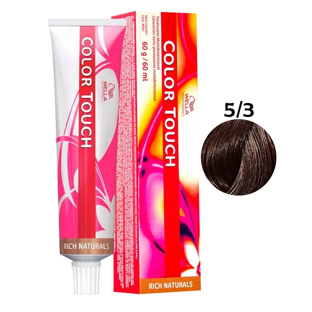 Tonalizante Wella Color Touch Castanho Claro Dourado 5/3 - 60 G