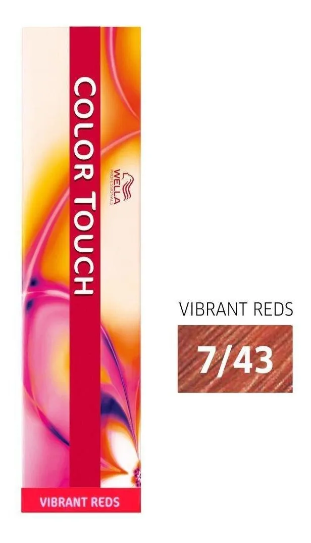 Tonalizante Wella Color Touch Louro Mdio Vermelho Dourado 7/43 - 60 G