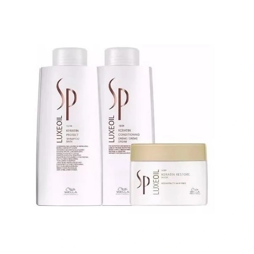 Kit SP System Professional Luxe Oil Keratin Restore Salon Trio (3 Produtos)