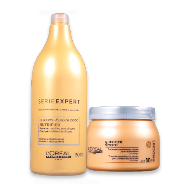 Kit Loreal Professionnel Nutrifier Tratamento Salon (2 Produtos)