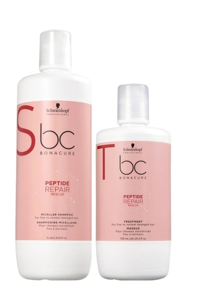 Kit Schwarzkopf Professional BC Bonacure Peptide Repair Rescue Salon Duo (2 produtos) Shampoo e Mscara 