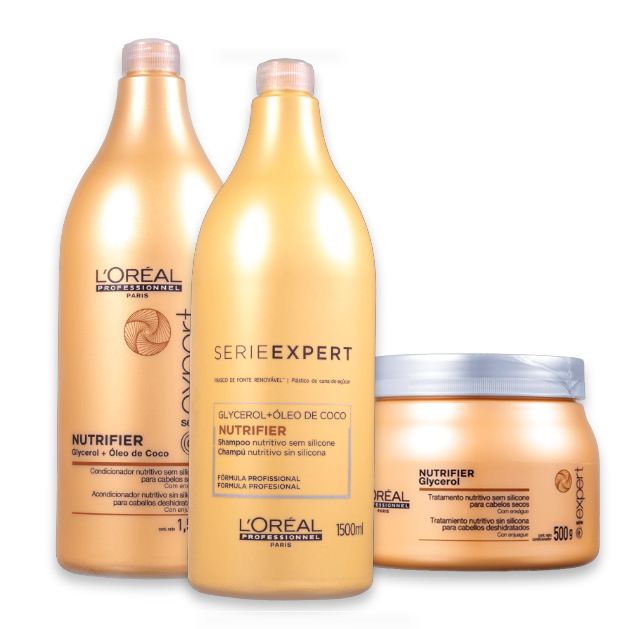 Kit Loreal Professionnel Nutrifier Tratamento Salon (3 Produtos)