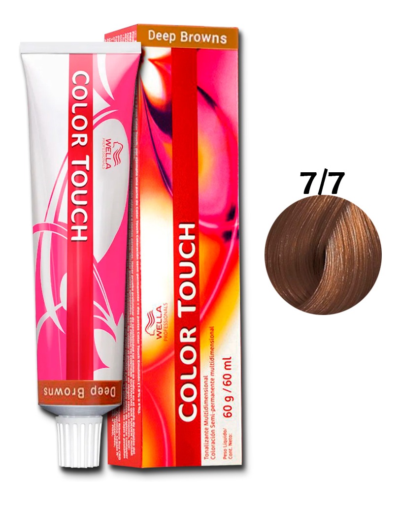 Tonalizante Wella Color Touch louro Mdio Marrom 7/7 - 60 G