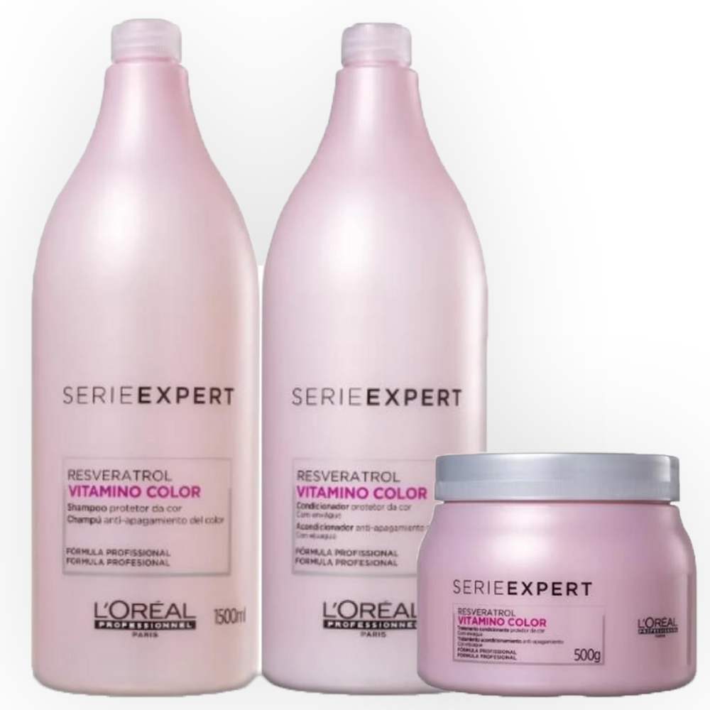 Kit LOral Professionnel Serie Expert Vitamino Color Resveratrol Trio (3 Produtos)