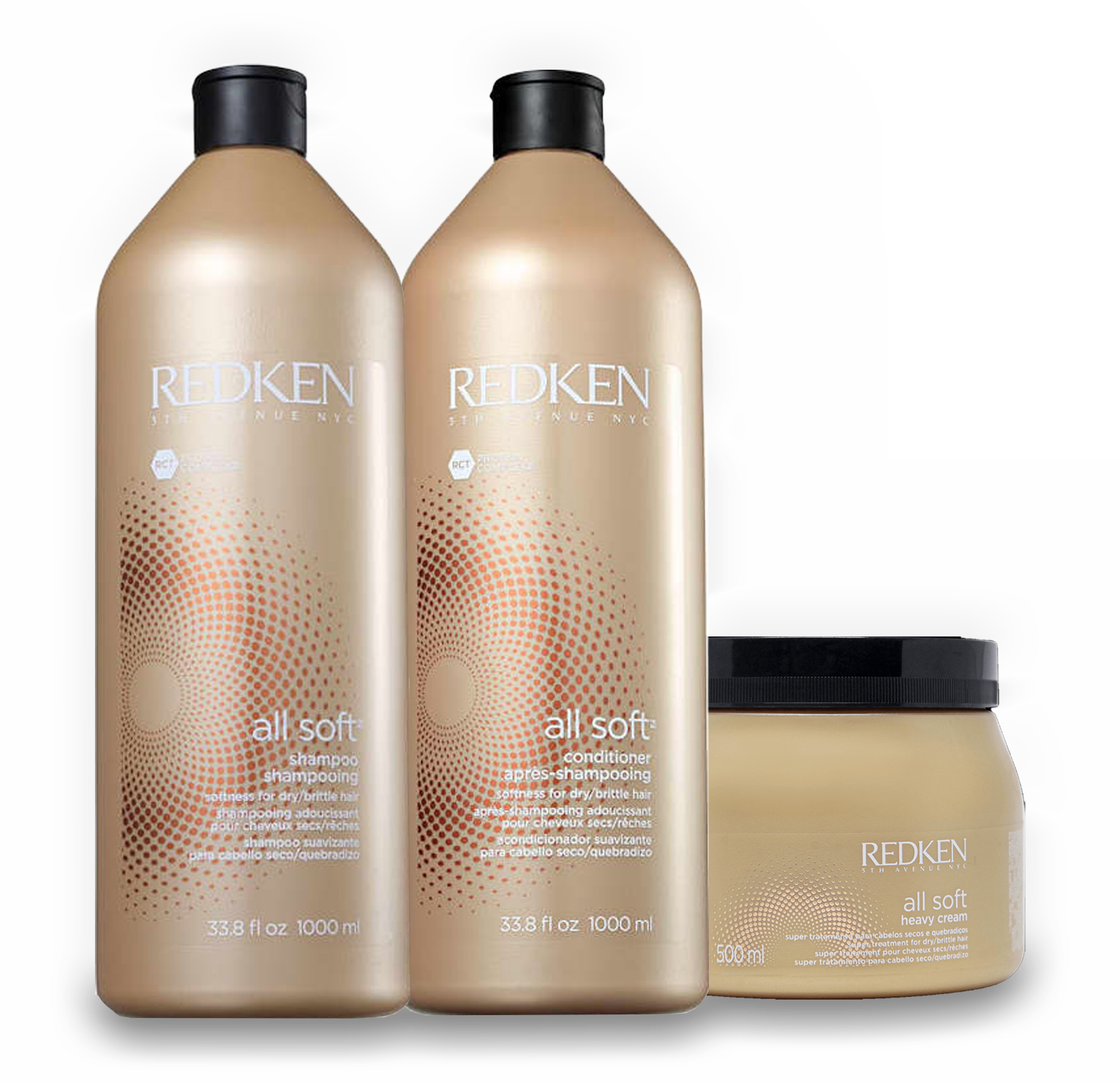 Kit Redken All Soft Trio Salon (3 Produtos)