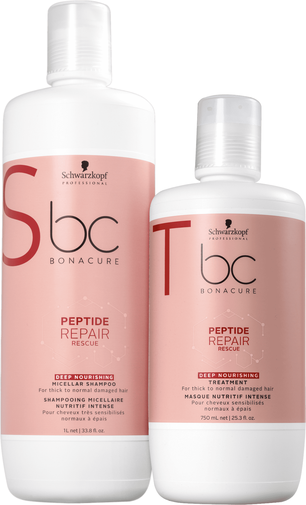 Kit Schwarzkopf Professional BC Bonacure Peptide Repair Rescue Nutrio Intensiva Salon Duo (2 Produtos) 