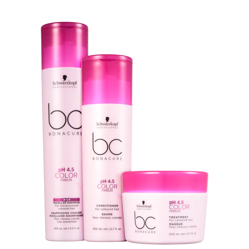 Kit Schwarzkopf Professional BC Bonacure pH 4.5 Color Freeze (3 produtos) 