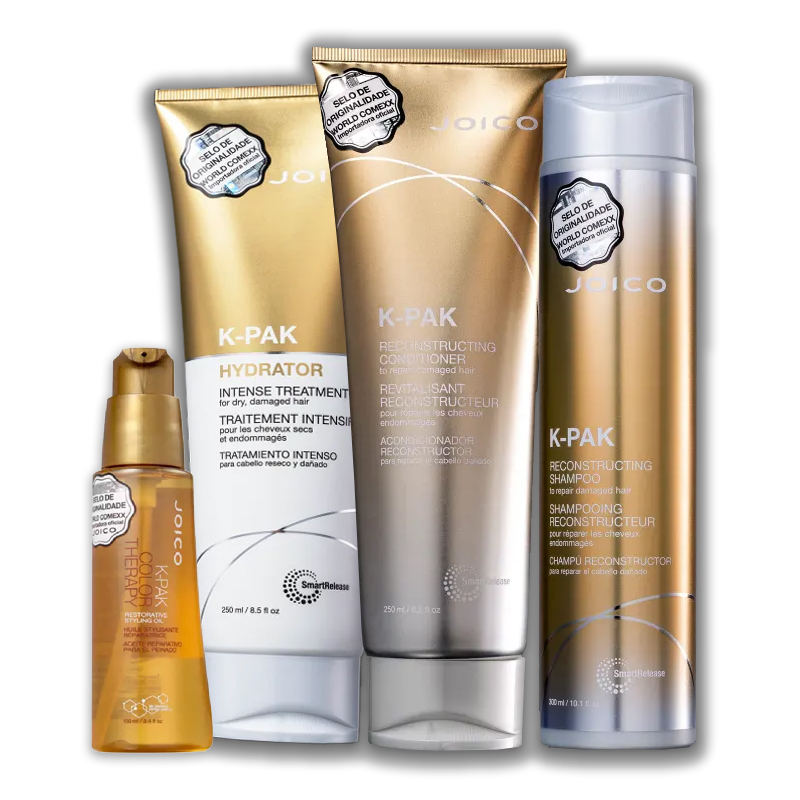 Kit Joico K-PAK To Repair Damage Hair Smart Release (Shampoo 300ml + Condicionador 250ml + Mscara 250ml + leo Reparador 100ml)