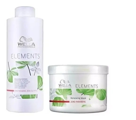 Kit Wella Professionals Elements Shampoo e Mscara Salon 