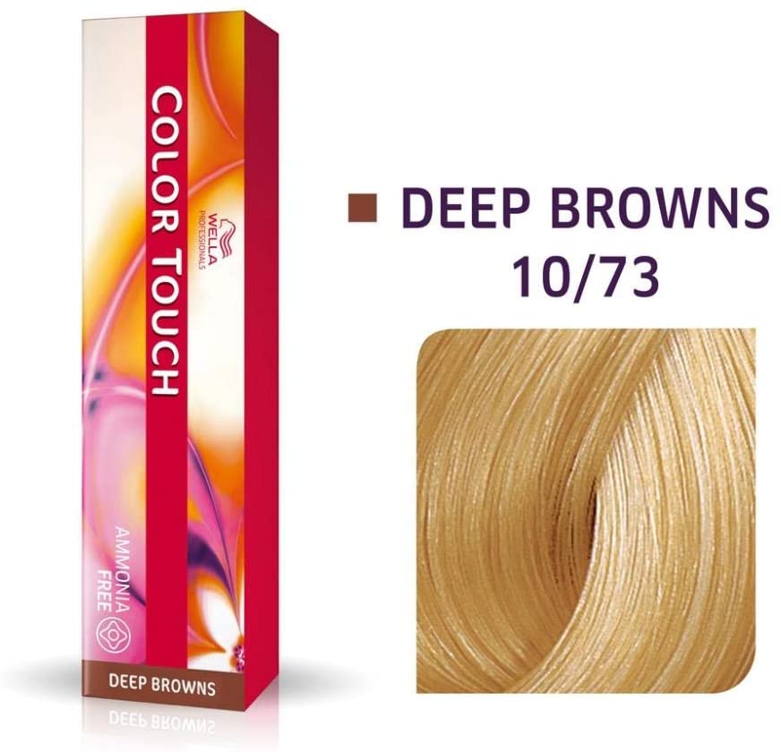 Tonalizante Wella Color Touch Louro Clarssimo Marrom Dourado 10/73 - 60 G