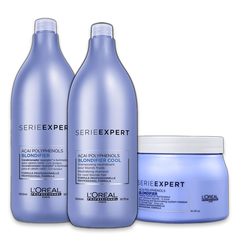 Kit Loreal Professionnel Serie Expert Blondifier Cool Trio (3 Produtos)