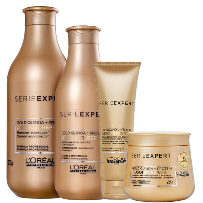 Kit Loreal Professionnel Serie Expert Absolut Repair Gold Quinoa  (4 Produtos)