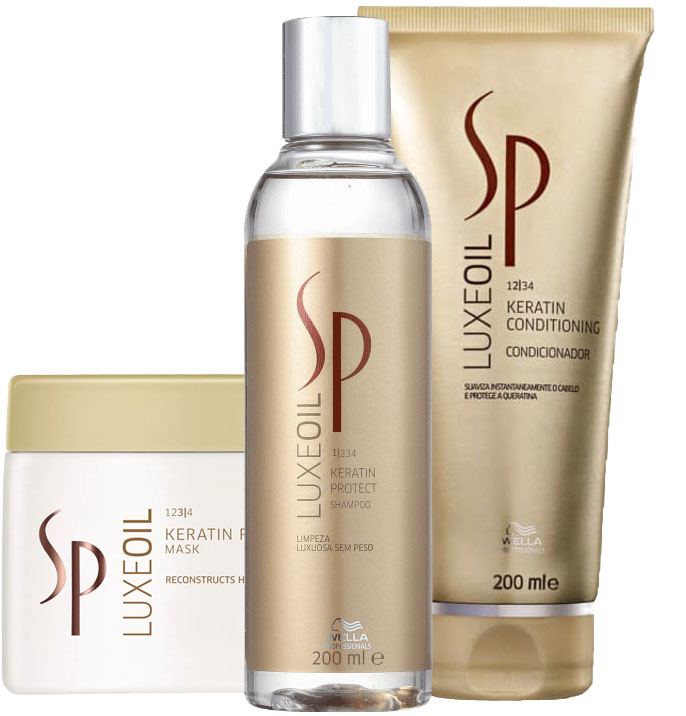 Kit SP System Professional Luxe Oil Keratin Restore Mdio (3 Produtos)