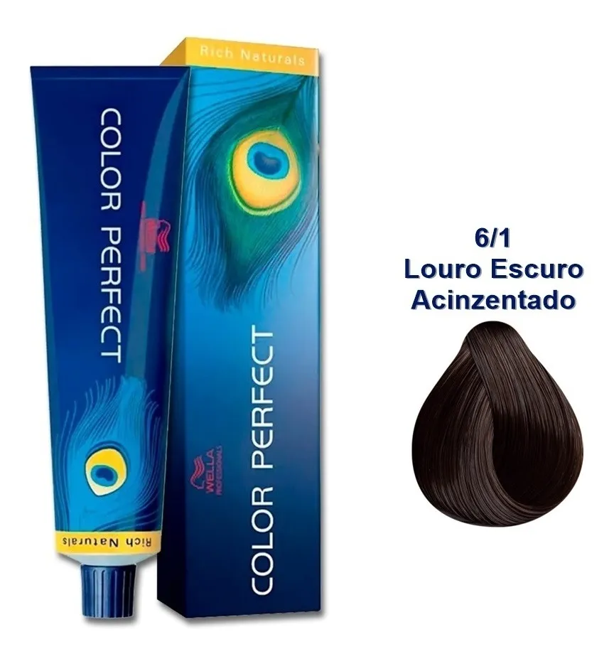 Colorao Wella Louro Escuro Cinza 6/1 - 60 G